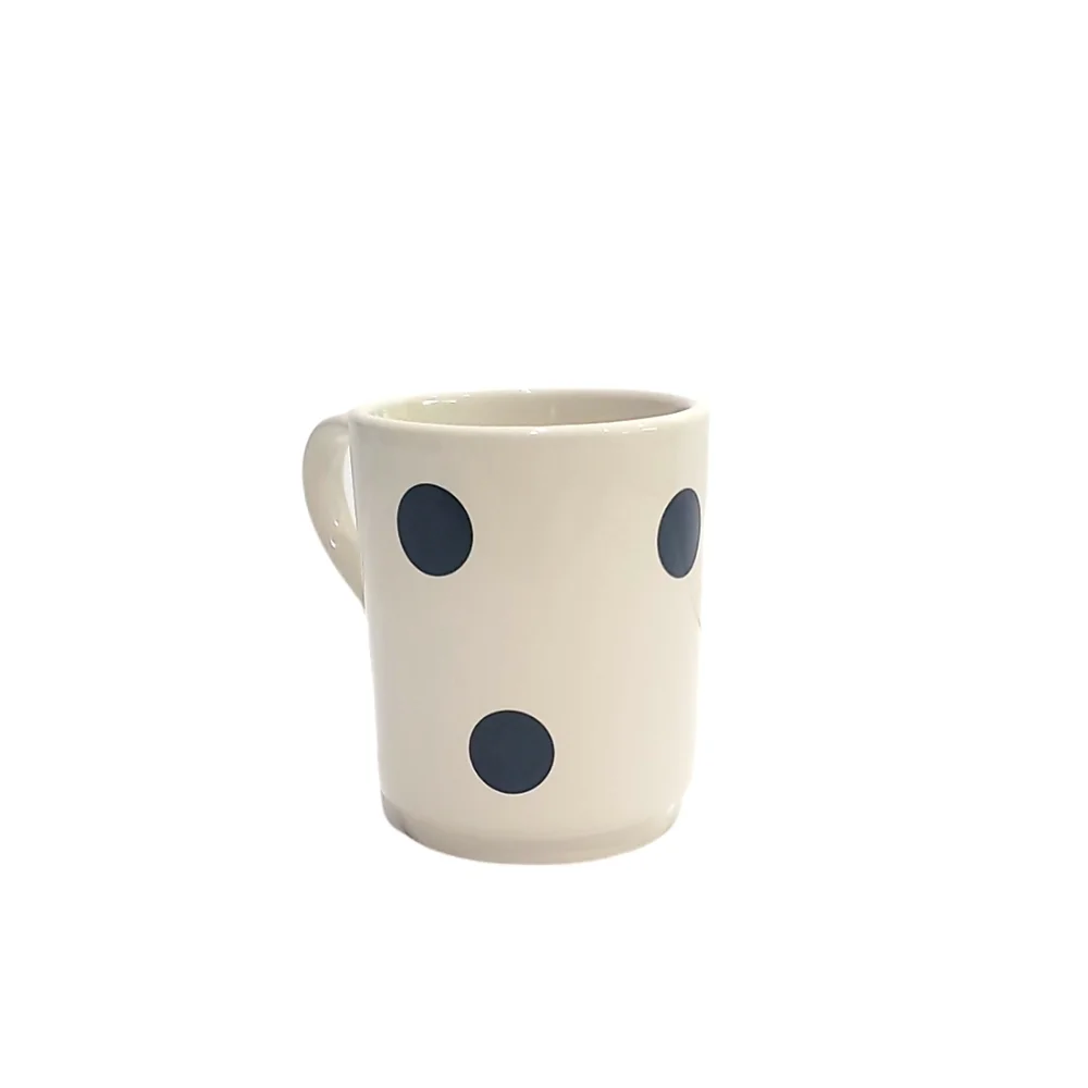 Kate Spade Lenox New York Deco Dot Coffee Mug 4” Tall White & Black - Picture 2 of 6